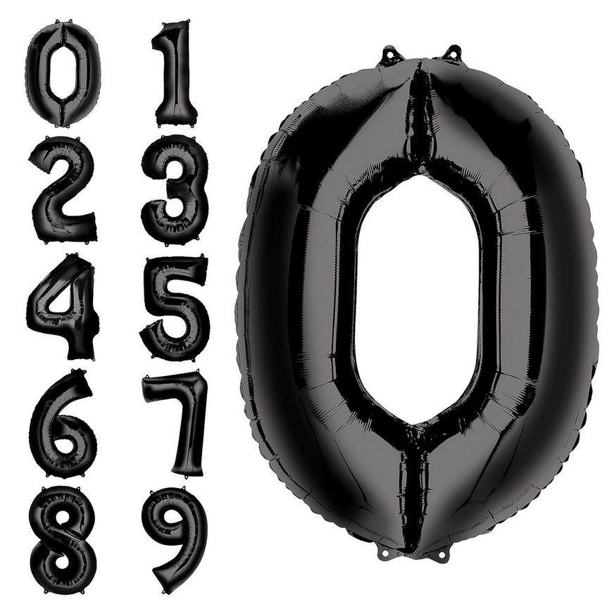 34in Black Number Balloon (0)